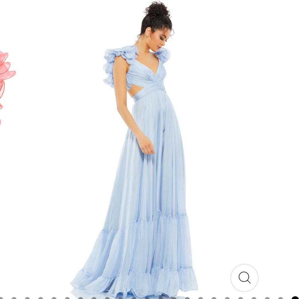 MAC DUGGAL Ieena Chiffon Gown (Powder Blue) - Size 2 - ONLY WORN ONCE